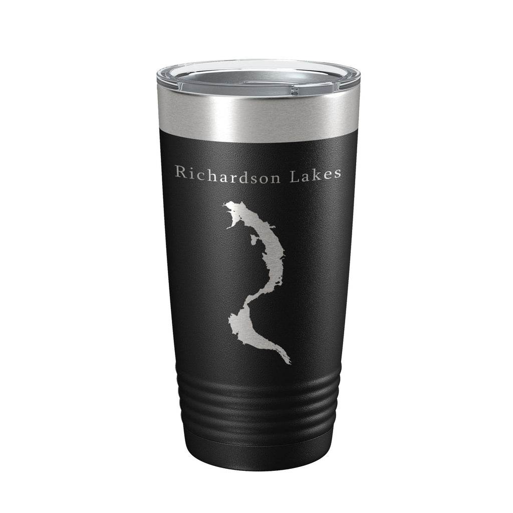 Richardson Lakes Map Tumbler Travel Mug Insulated Laser Engraved Coffee Cup Maine 20 oz