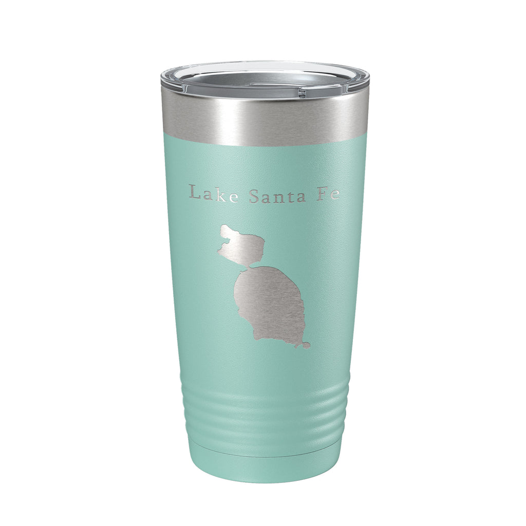 Lake Santa Fe Map Tumbler Travel Mug Insulated Laser Engraved Coffee Cup Florida 20 oz