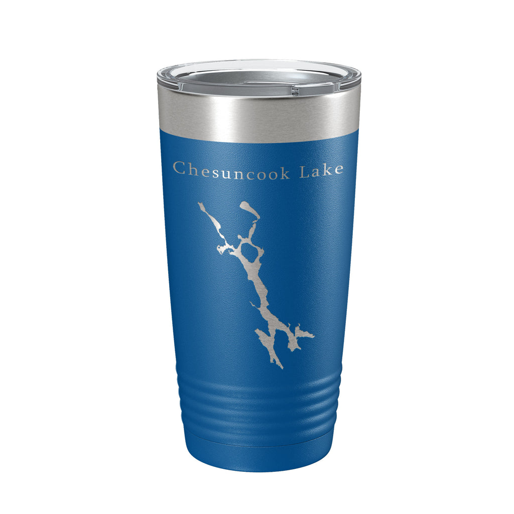 Chesuncook Lake Map Tumbler Travel Mug Insulated Laser Engraved Coffee Cup Maine 20 oz