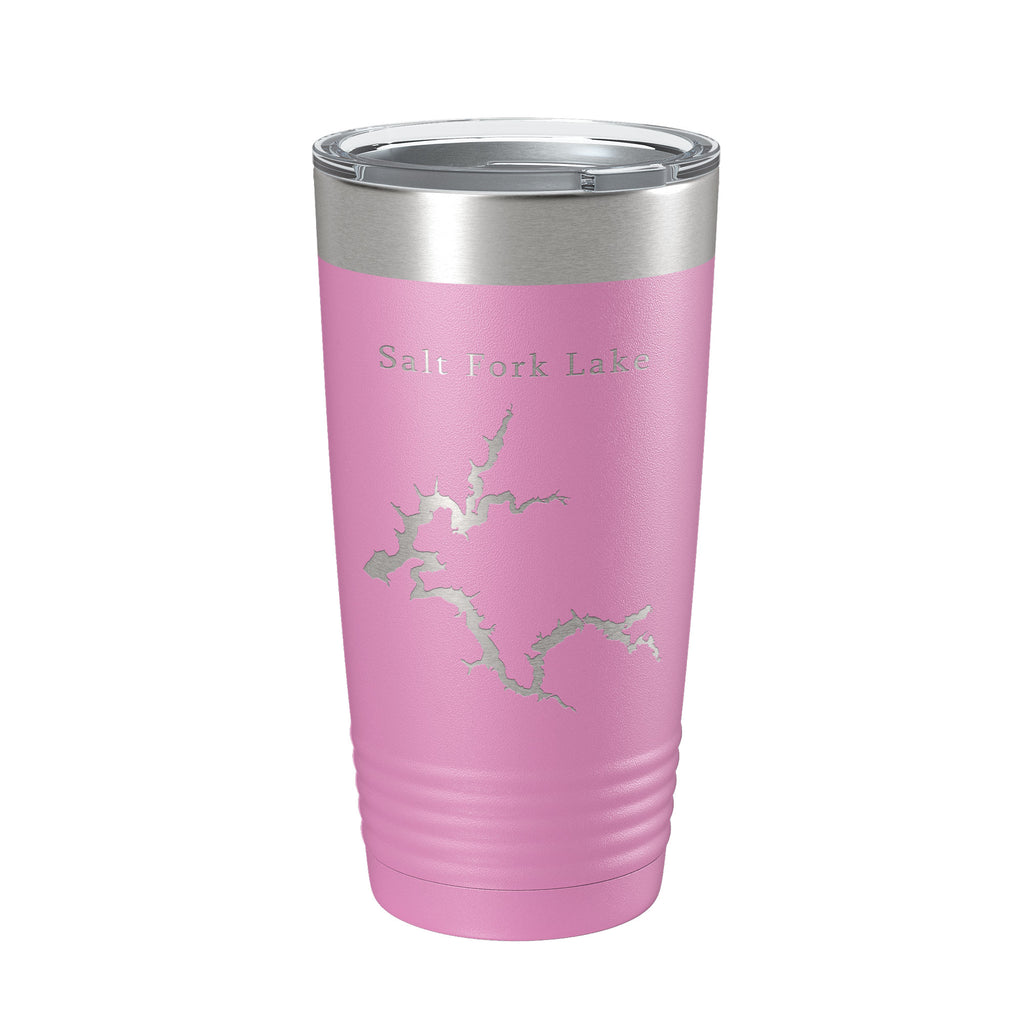 Salt Fork Lake Map Tumbler Travel Mug Insulated Laser Engraved Coffee Cup Ohio 20 oz