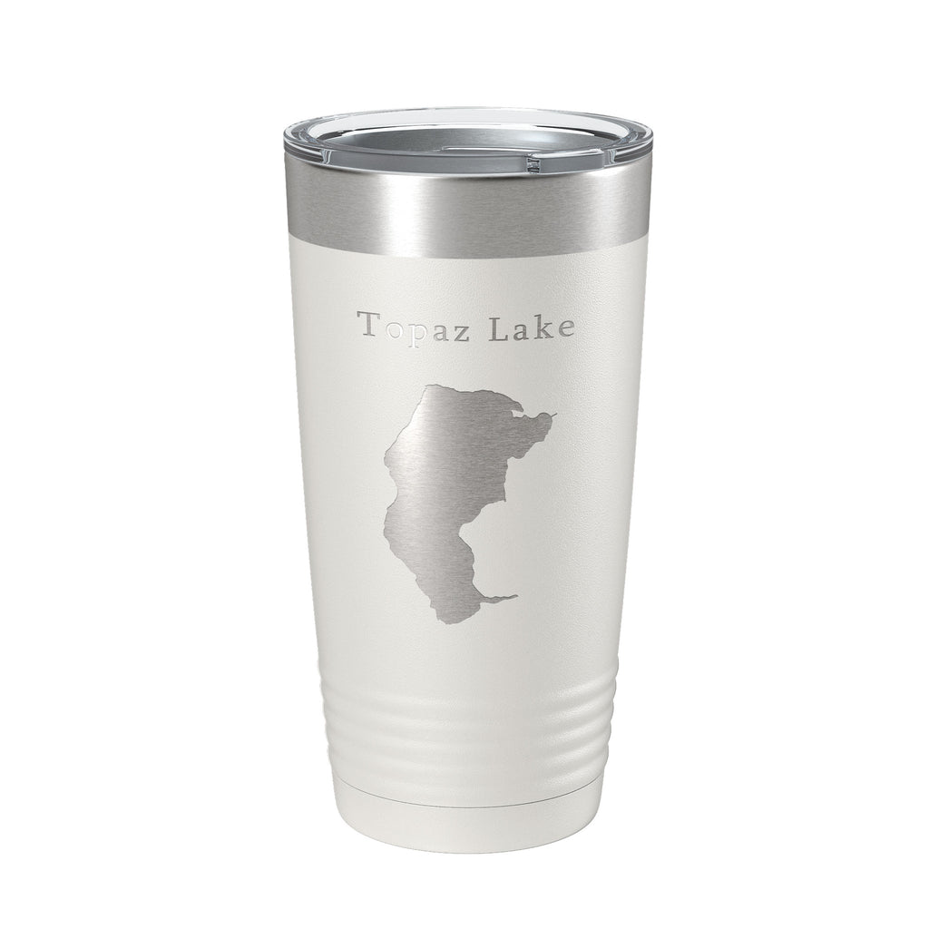 Topaz Lake Map Tumbler Travel Mug Insulated Laser Engraved Coffee Cup California Nevada 20 oz