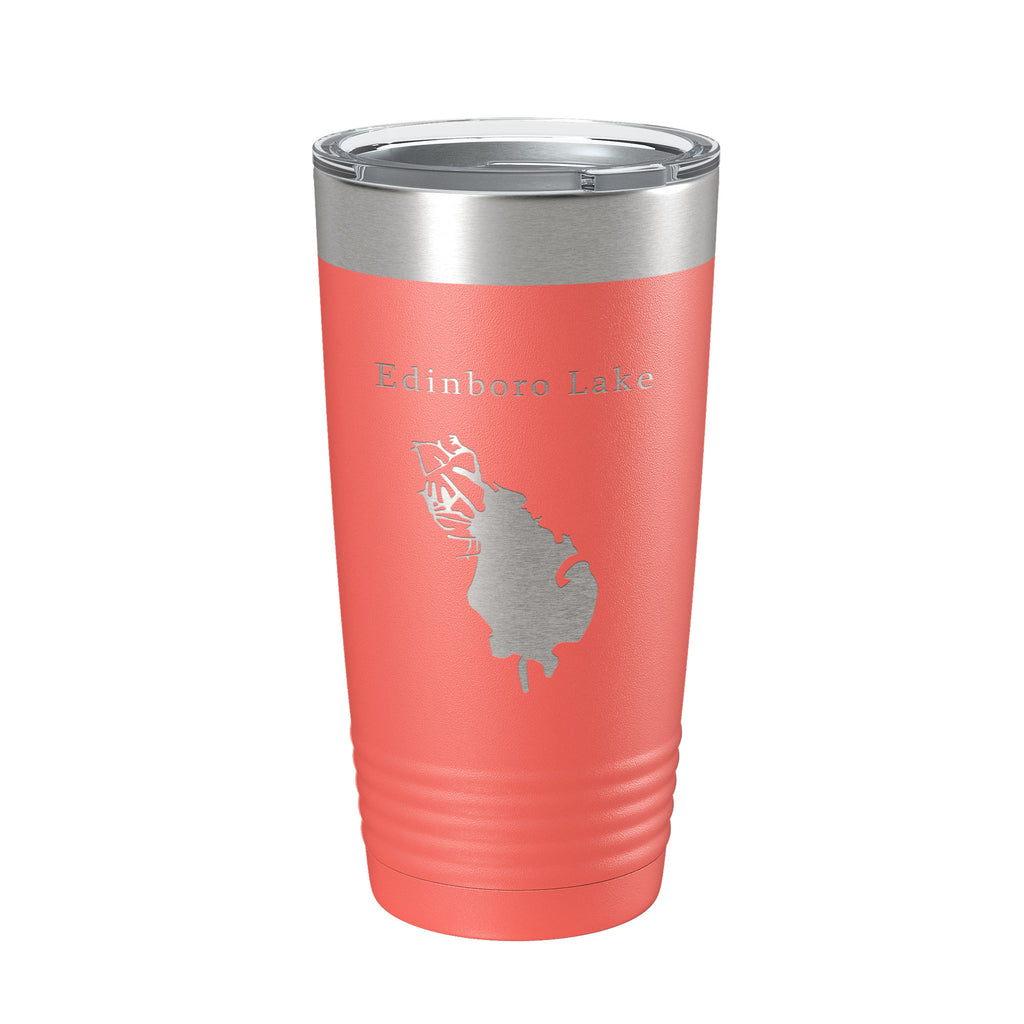 Edinboro Lake Map Tumbler Travel Mug Insulated Laser Engraved Coffee Cup Pennsylvania 20 oz