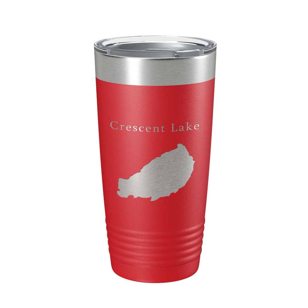 Crescent Lake Map Tumbler Travel Mug Insulated Laser Engraved Coffee Cup Oregon 20 oz