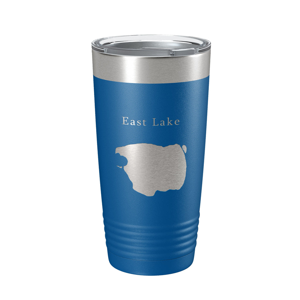 East Lake Map Tumbler Travel Mug Insulated Laser Engraved Coffee Cup Oregon 20 oz