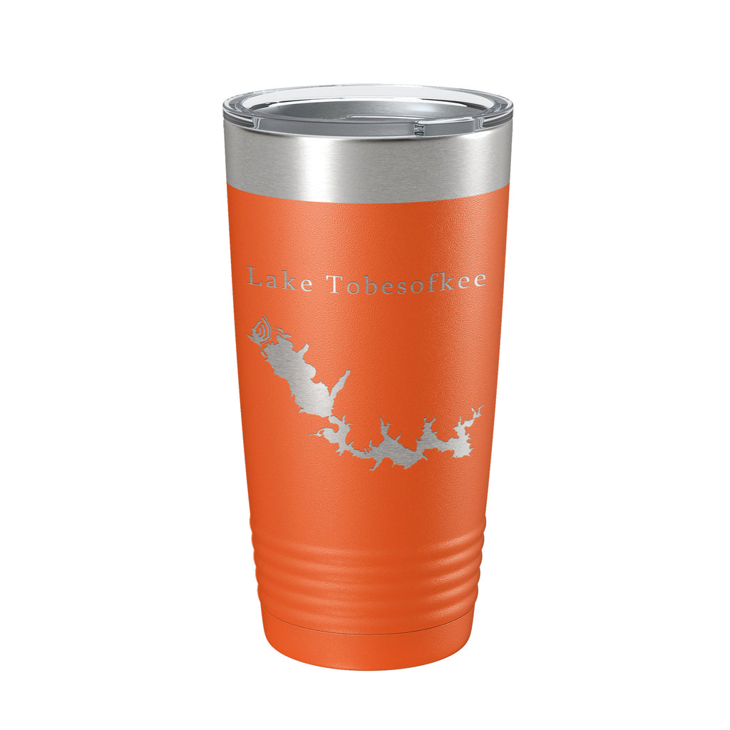 Lake Tobesofkee Map Tumbler Travel Mug Insulated Laser Engraved Coffee Cup Macon Georgia 20 oz