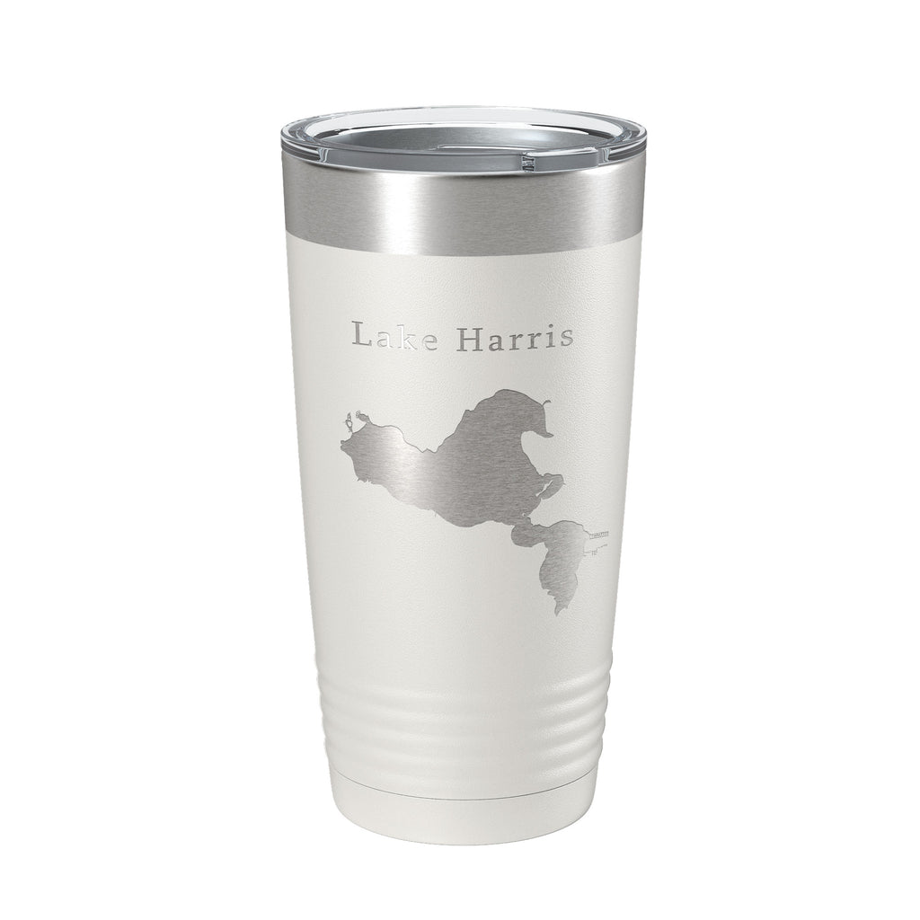 Lake Harris Map Tumbler Travel Mug Insulated Laser Engraved Coffee Cup Florida 20 oz