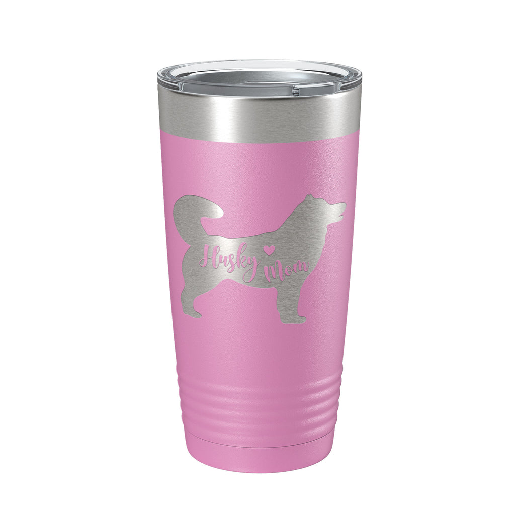 Husky Mom Tumbler Dog Travel Mug Gift Insulated Laser Engraved Coffee Cup 20 oz