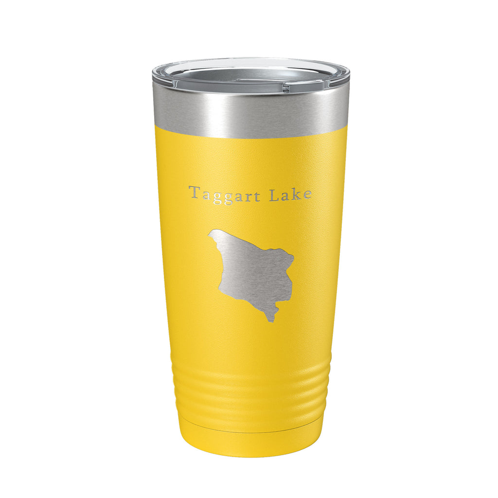 Taggart Lake Map Tumbler Travel Mug Insulated Laser Engraved Coffee Cup Wyoming 20 oz