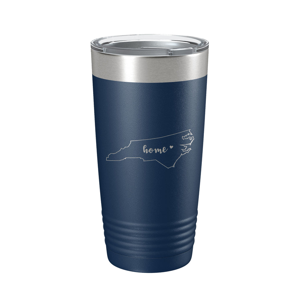 North Carolina Tumbler Home State Travel Mug Insulated Laser Engraved Map Coffee Cup 20 oz