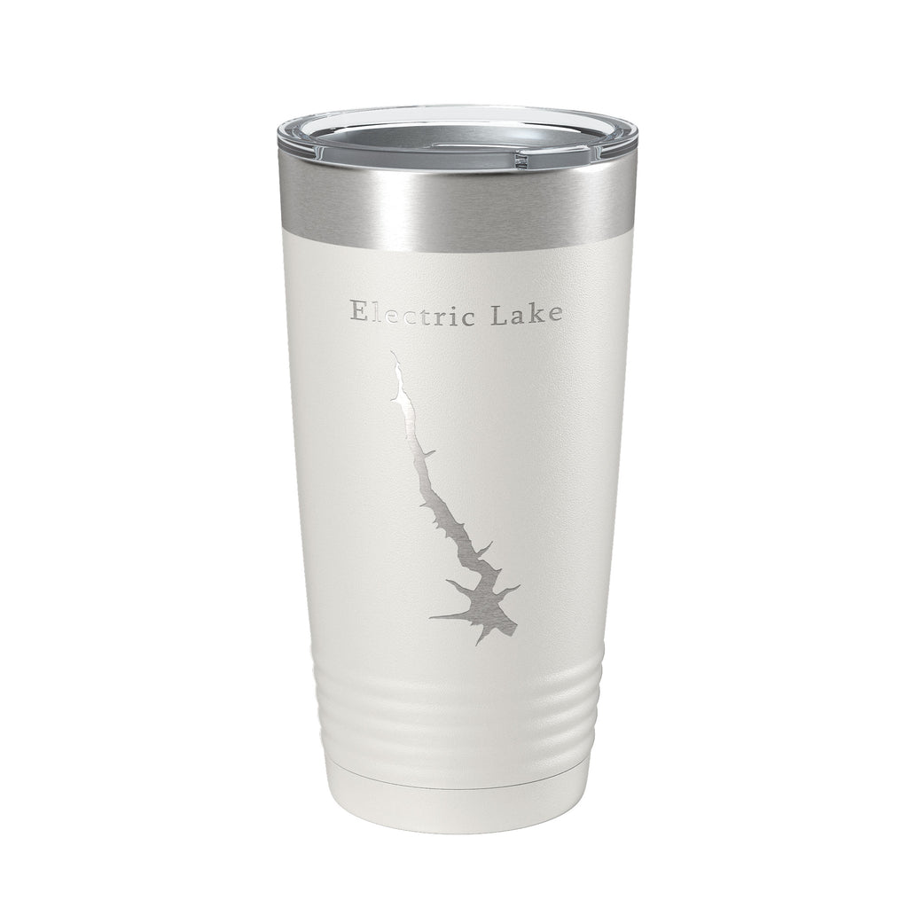 Electric Lake Map Tumbler Travel Mug Insulated Laser Engraved Coffee Cup Utah 20 oz