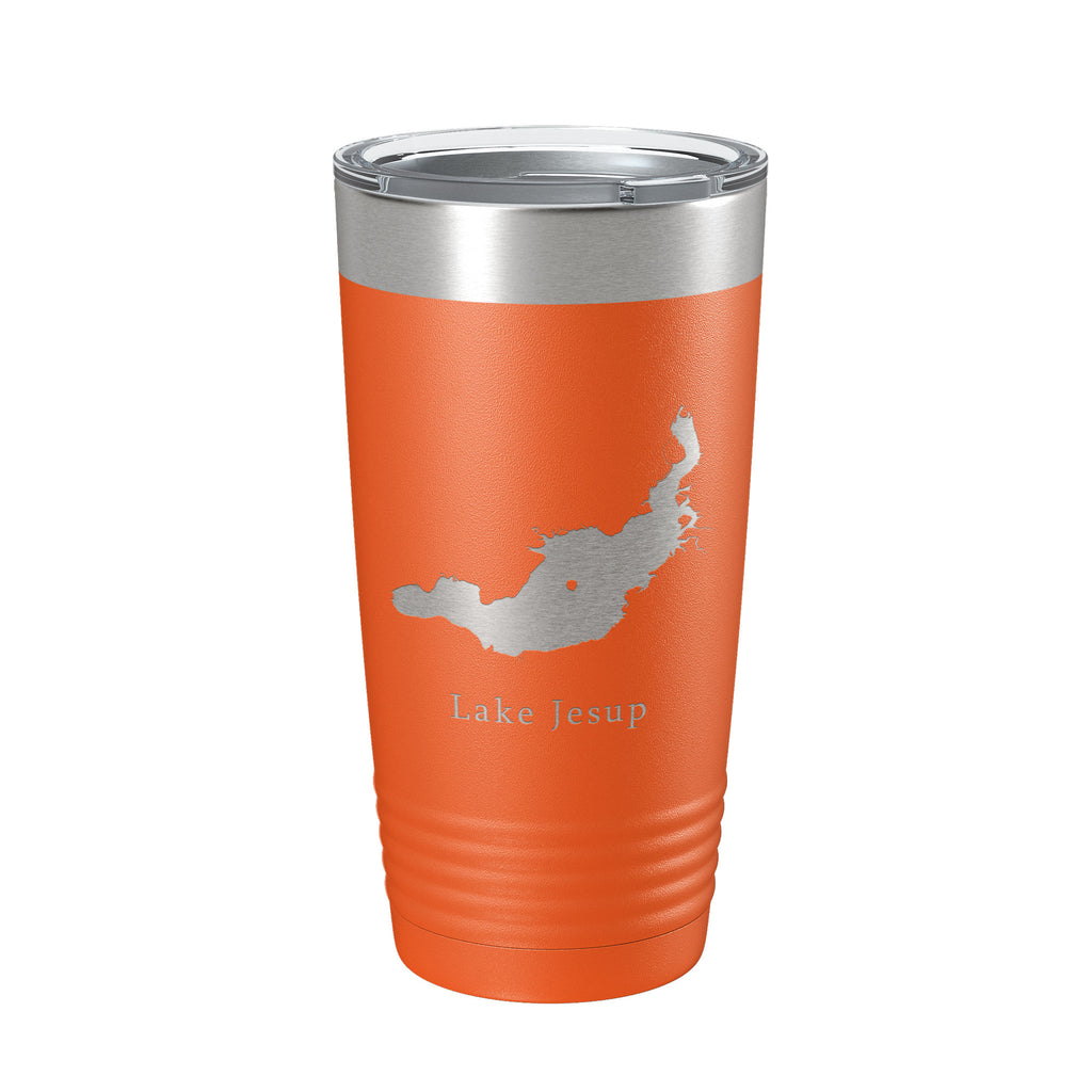 Lake Jesup Map Tumbler Travel Mug Insulated Laser Engraved Coffee Cup Florida 20 oz