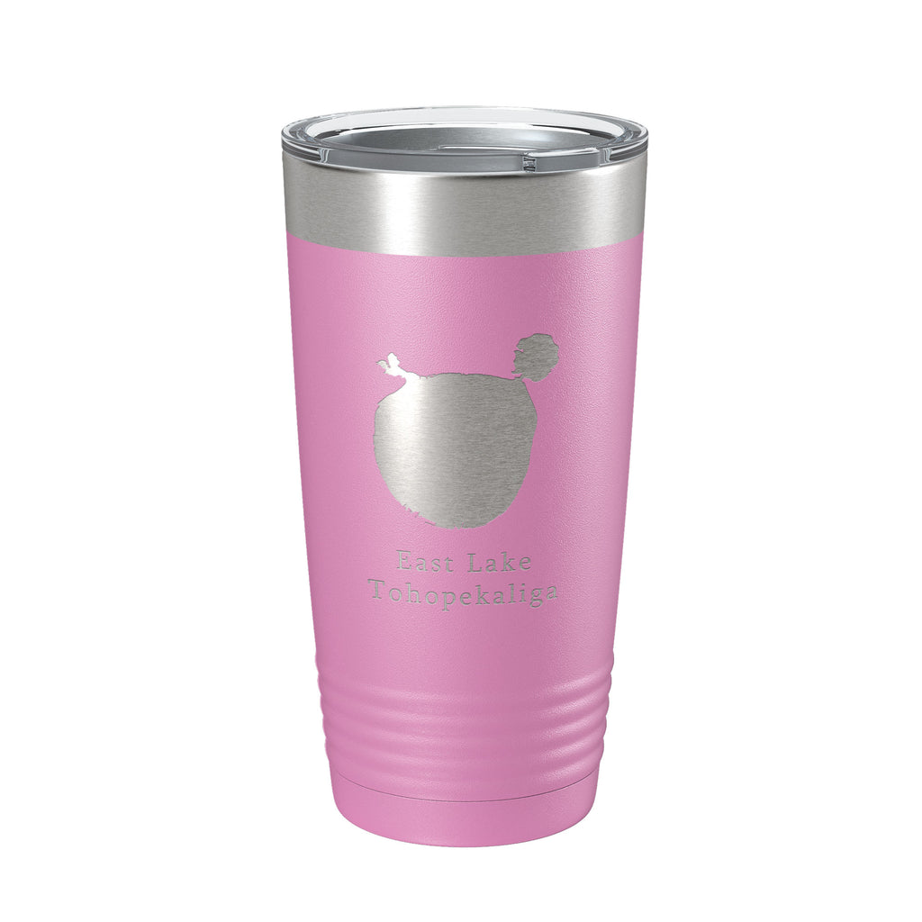 East Lake Tohopekaliga Map Tumbler Travel Mug Insulated Laser Engraved Coffee Cup Florida 20 oz