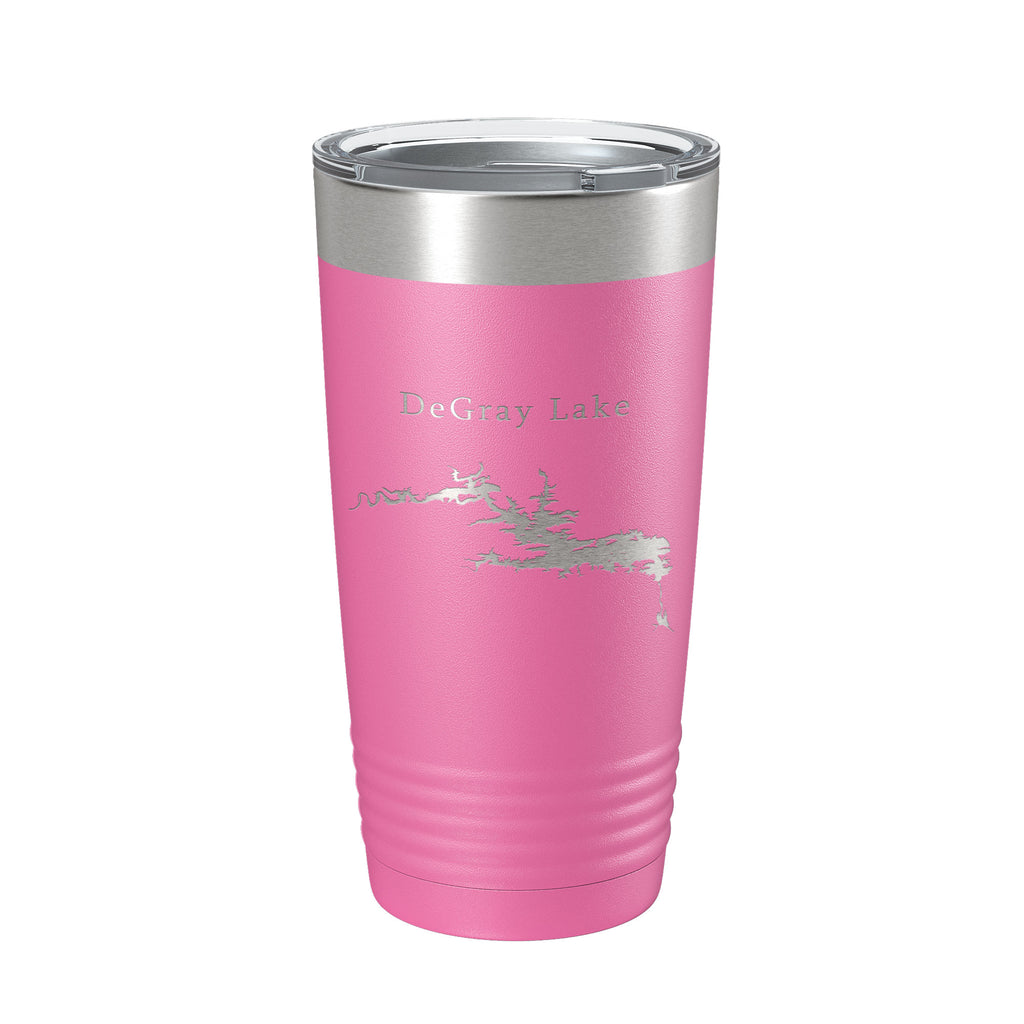 DeGray Lake Map Tumbler Travel Mug Insulated Laser Engraved Coffee Cup Arkansas 20 oz