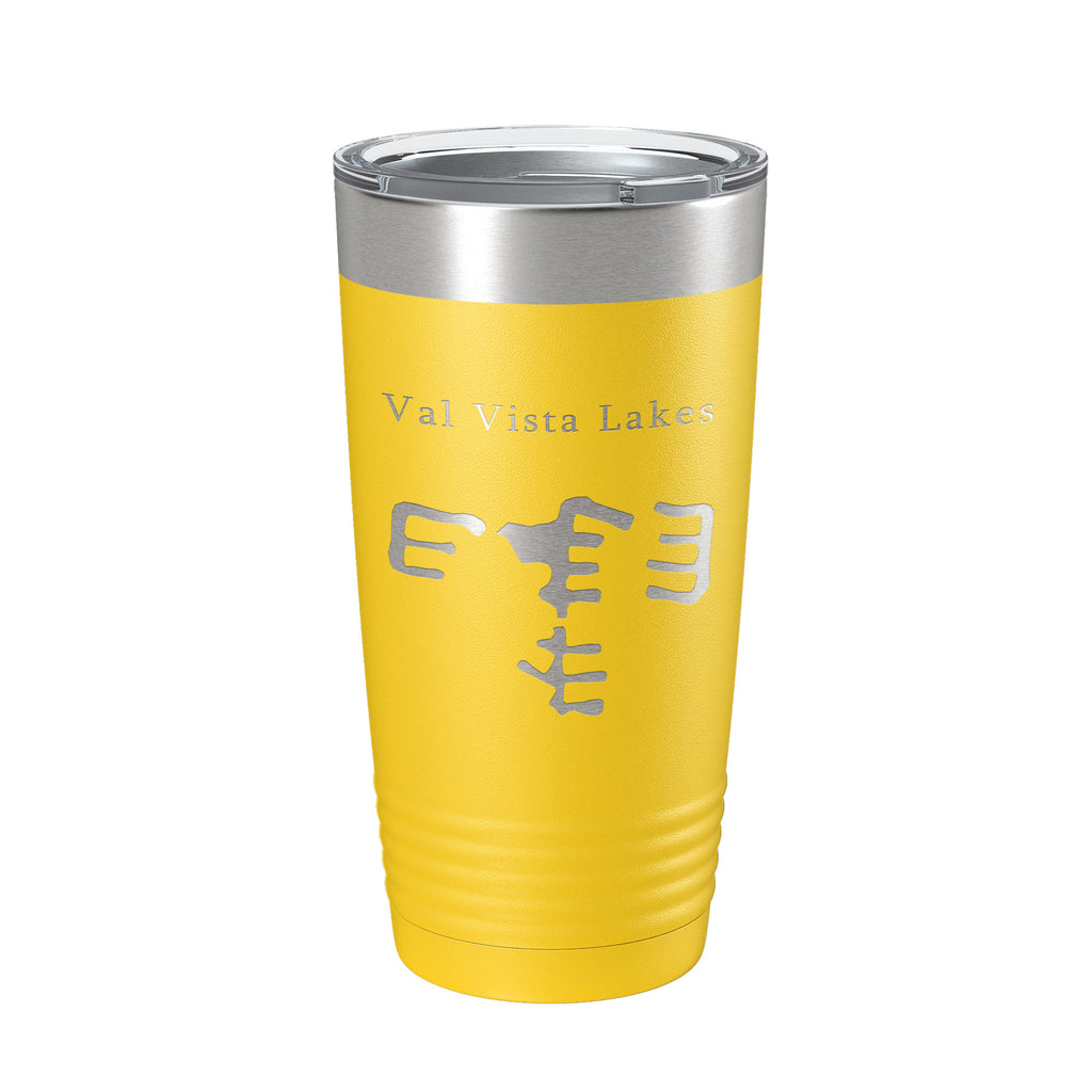 Val Vista Lakes Map Tumbler Travel Mug Insulated Laser Engraved Coffee Cup Arizona 20 oz