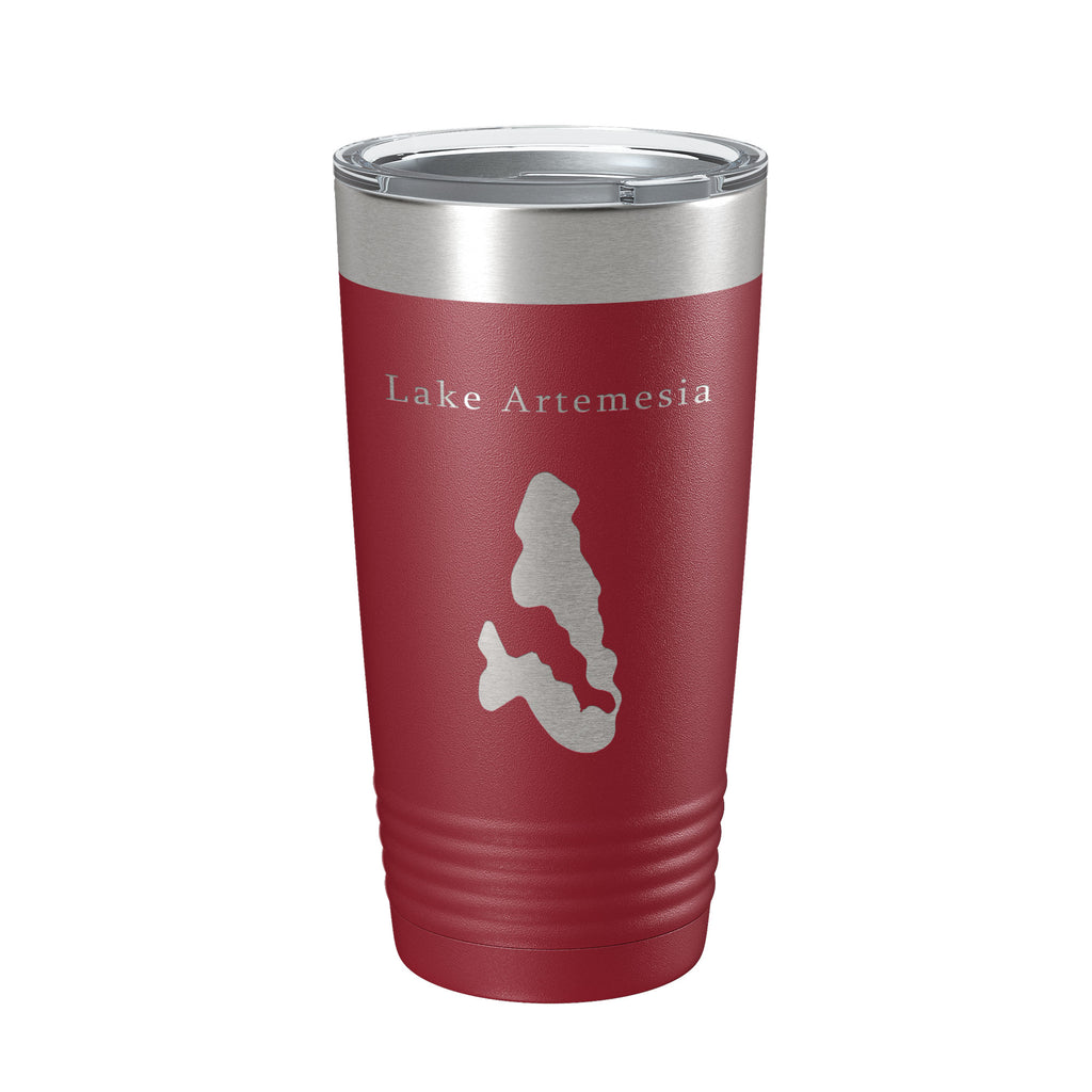 Lake Artemesia Map Tumbler Travel Mug Insulated Laser Engraved Coffee Cup Maryland 20 oz