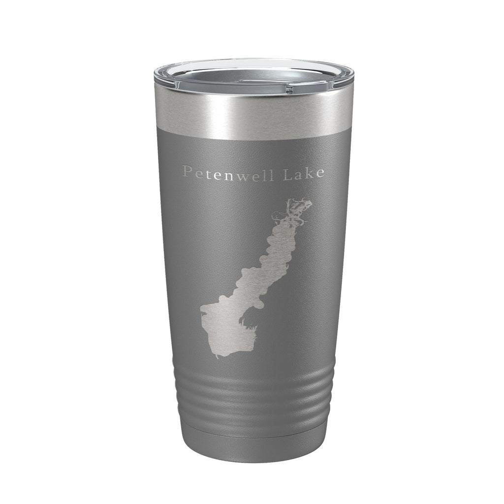 Petenwell Lake Map Tumbler Travel Mug Insulated Laser Engraved Coffee Cup Wisconsin 20 oz