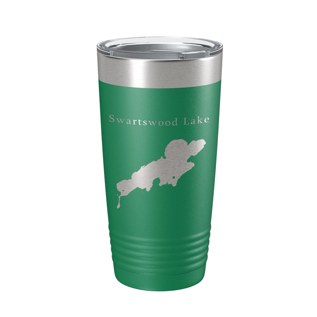 Swartswood Lake Map Tumbler Travel Mug Insulated Laser Engraved Coffee Cup New Jersey 20 oz