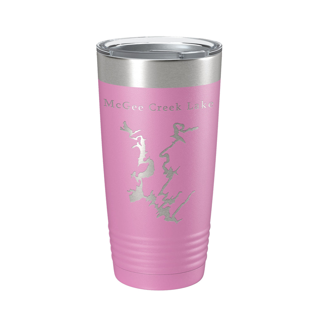 McGee Creek Lake Map Tumbler Travel Mug Insulated Laser Engraved Coffee Cup Oklahoma 20 oz