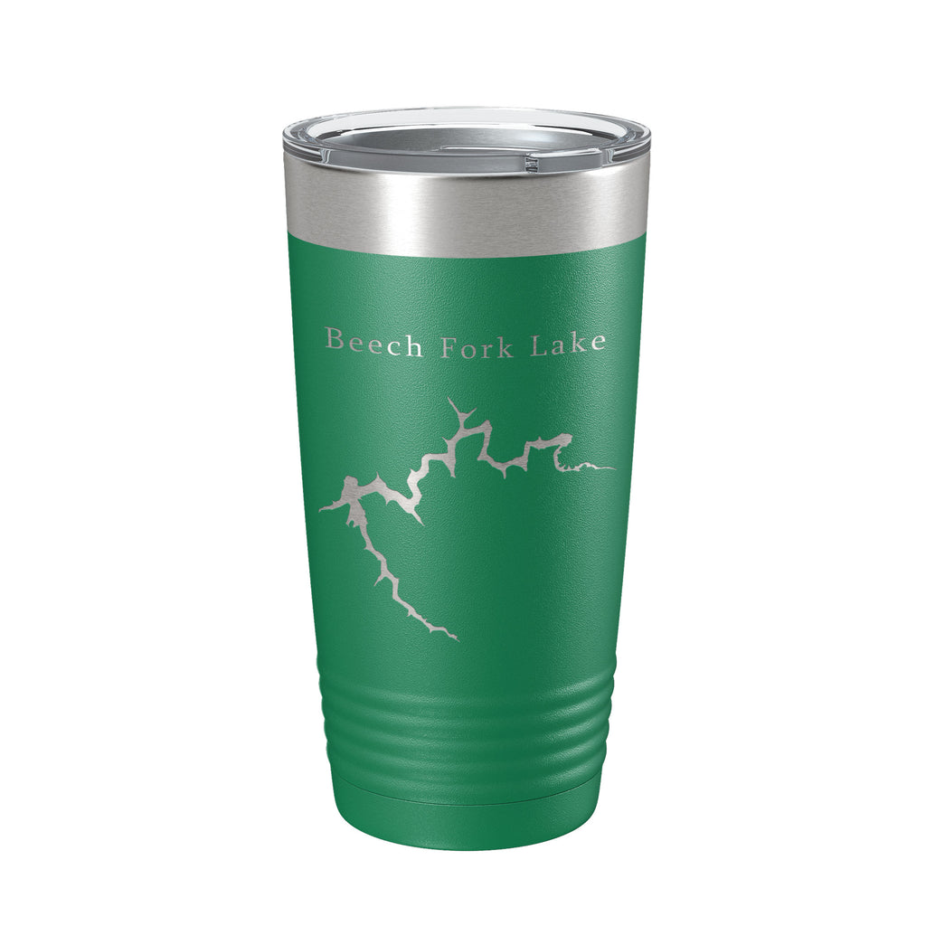 Beech Fork Lake Map Tumbler Travel Mug Insulated Laser Engraved Coffee Cup West Virginia 20 oz