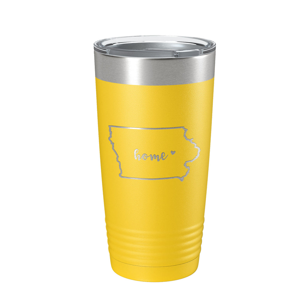 Iowa Tumbler Home State Travel Mug Insulated Laser Engraved Map Coffee Cup 20 oz