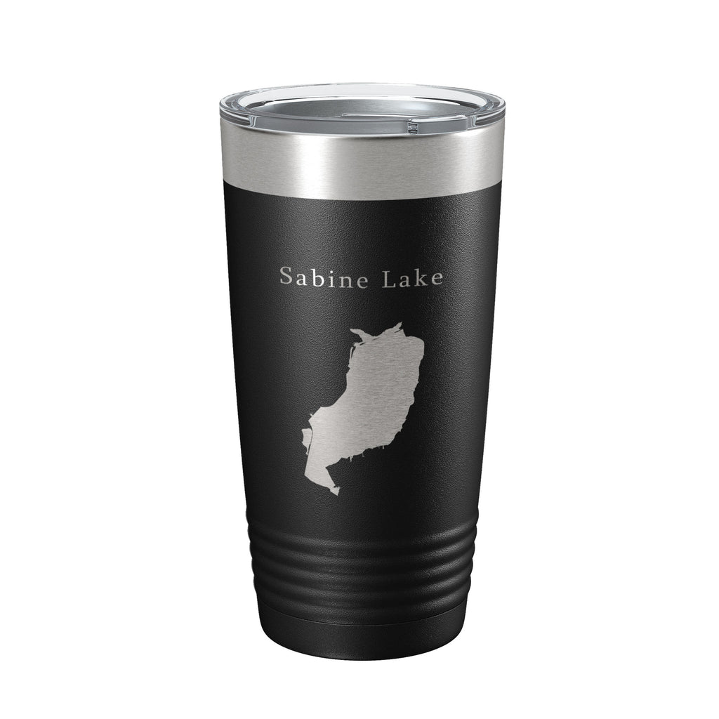 Sabine Lake Map Tumbler Travel Mug Insulated Laser Engraved Coffee Cup Louisiana Beaumont Texas 20 oz