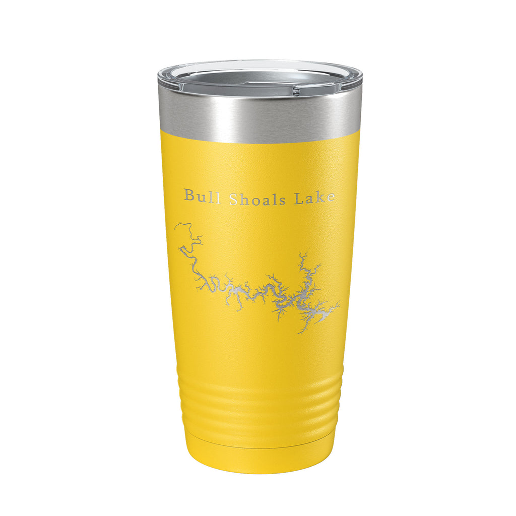 Bull Shoals Lake Map Tumbler Travel Mug Insulated Laser Engraved Coffee Cup Arkansas Missouri 20 oz