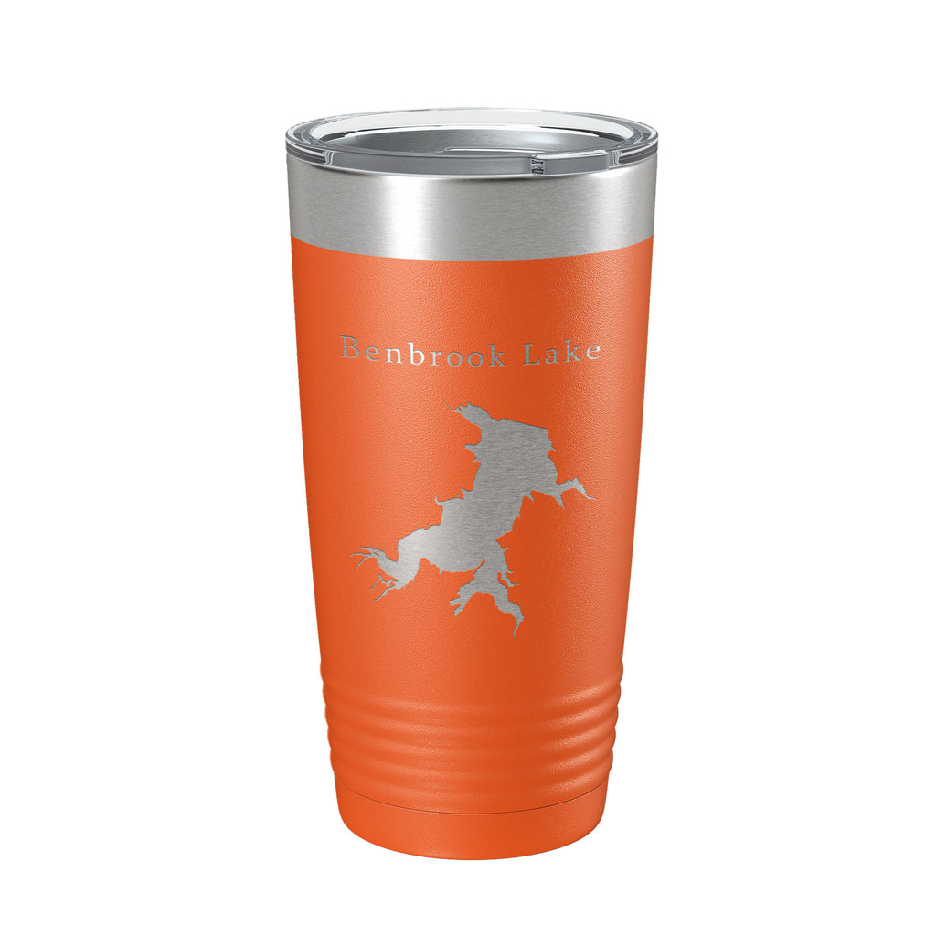 Benbrook Lake Map Tumbler Travel Mug Insulated Laser Engraved Coffee Cup Texas 20 oz