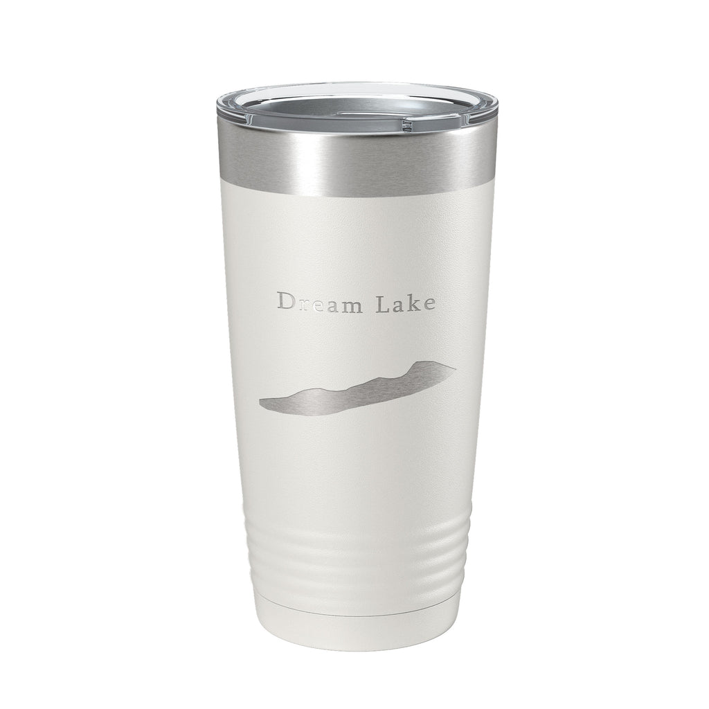 Dream Lake Map Tumbler Travel Mug Insulated Laser Engraved Coffee Cup Colorado 20 oz