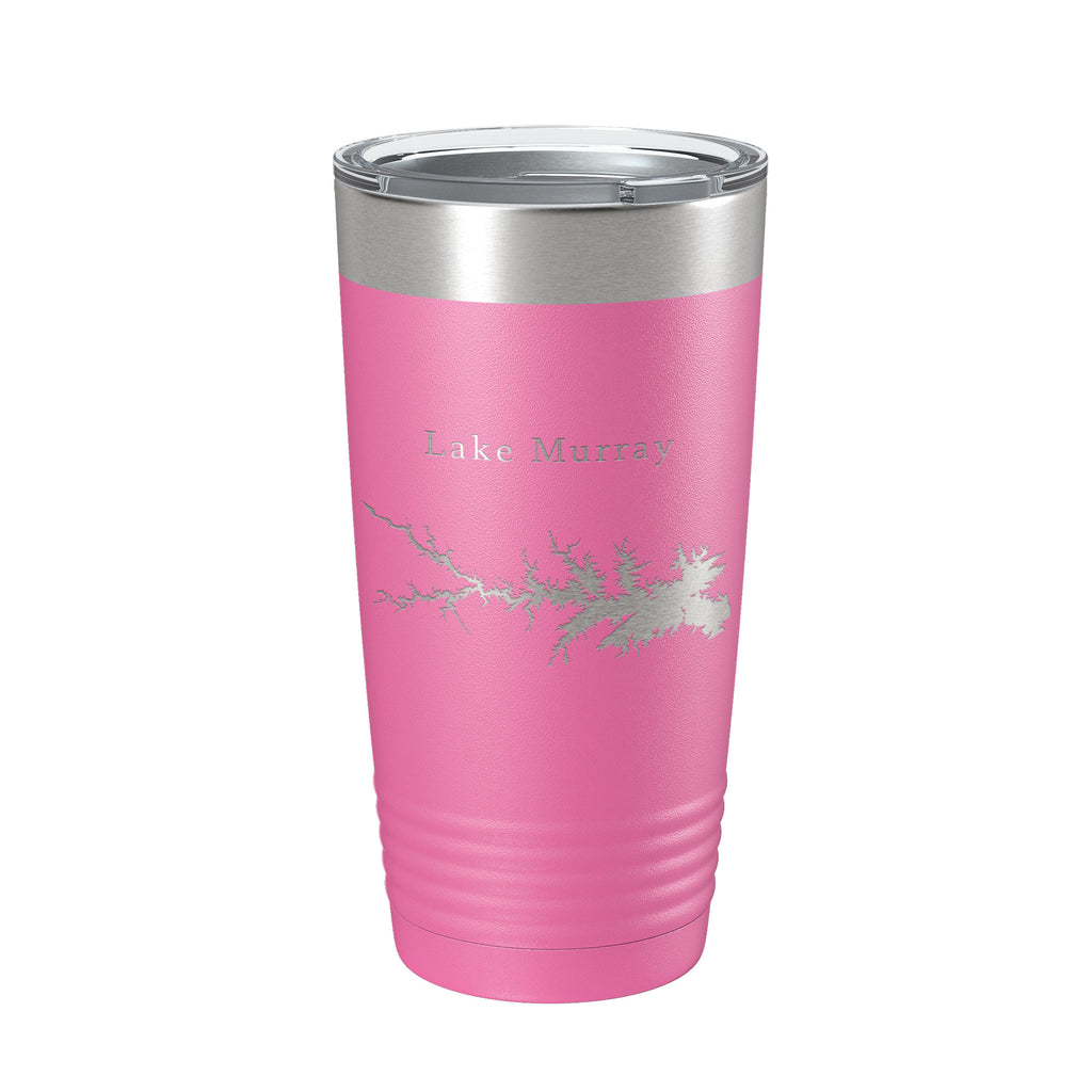 Lake Murray Map Tumbler Travel Mug Insulated Laser Engraved Coffee Cup South Carolina 20 oz