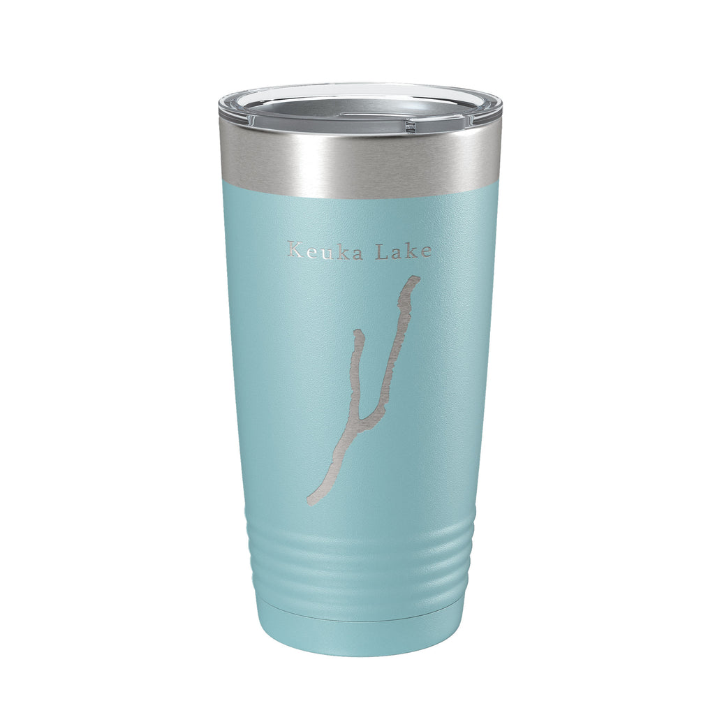 Keuka Lake Map Tumbler Travel Mug Insulated Laser Engraved Coffee Cup New York 20 oz