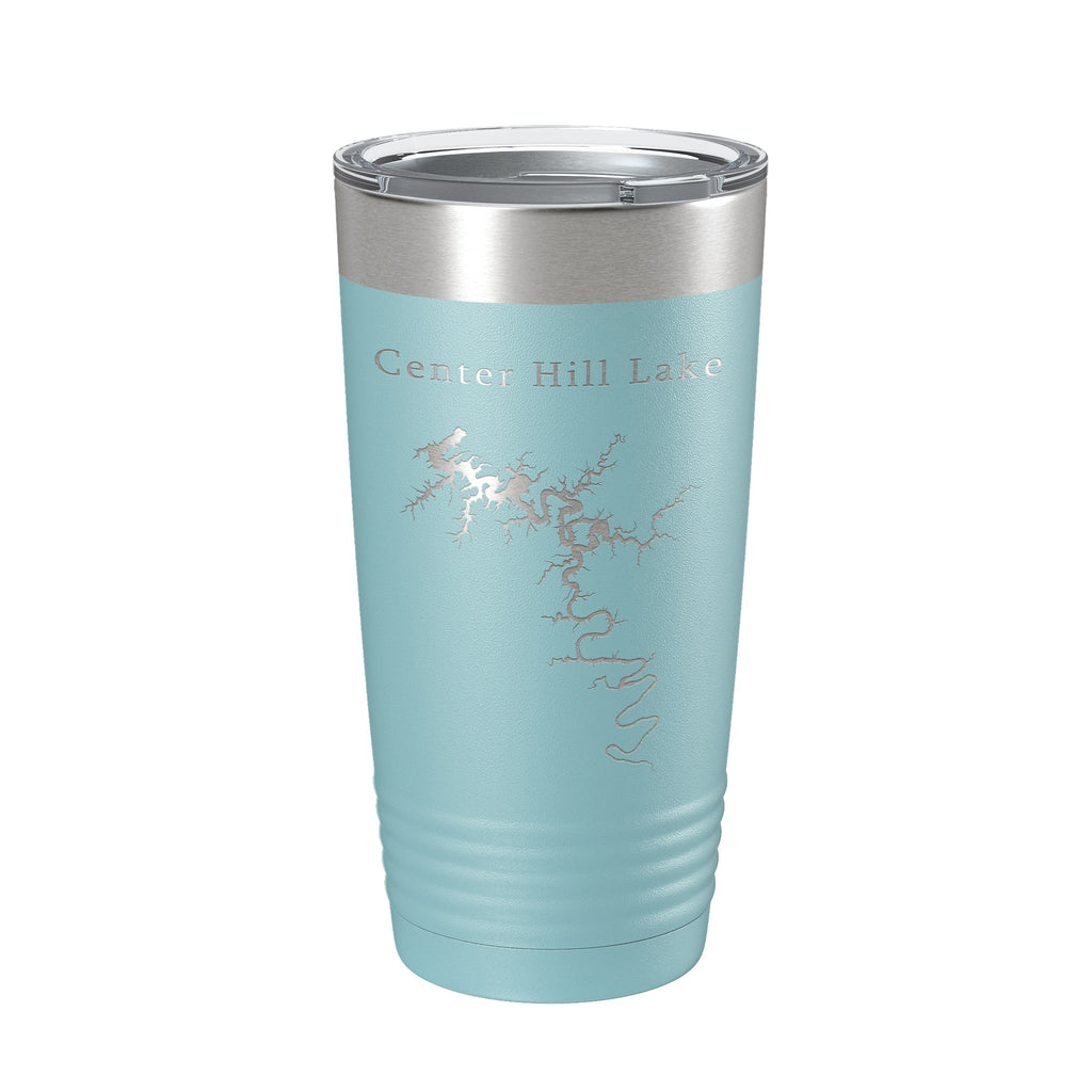 Center Hill Lake Map Tumbler Travel Mug Insulated Laser Engraved Coffee Cup Tennessee 20 oz