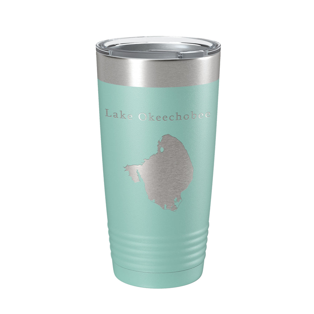 Lake Okeechobee Map Tumbler Travel Mug Insulated Laser Engraved Coffee Cup Florida 20 oz