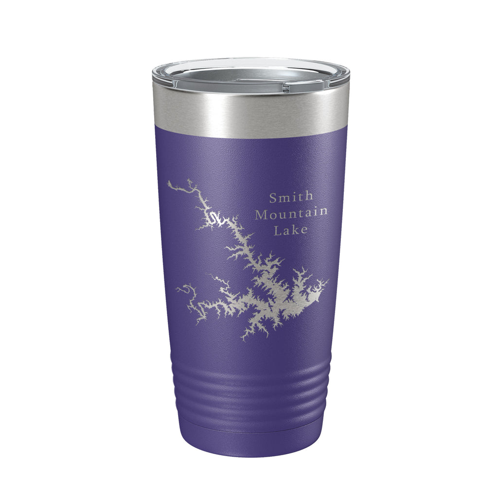 Smith Mountain Lake Map Tumbler Travel Mug Insulated Laser Engraved Coffee Cup Virginia 20 oz