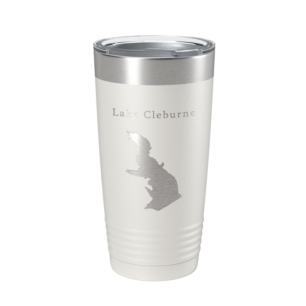 Lake Pat Cleburne Map Tumbler Travel Mug Insulated Laser Engraved Coffee Cup Texas 20 oz