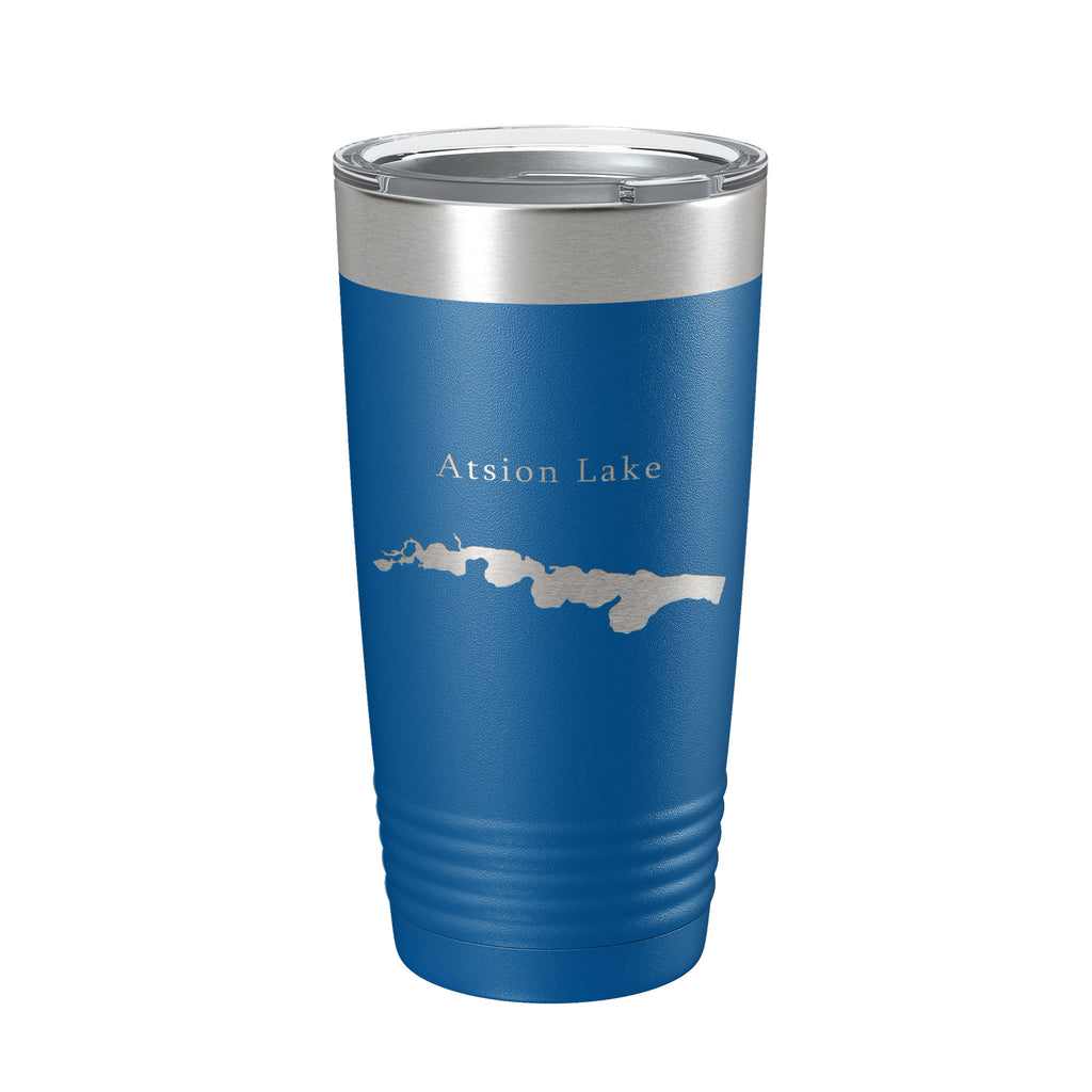 Atsion Lake Map Tumbler Travel Mug Insulated Laser Engraved Coffee Cup New Jersey 20 oz