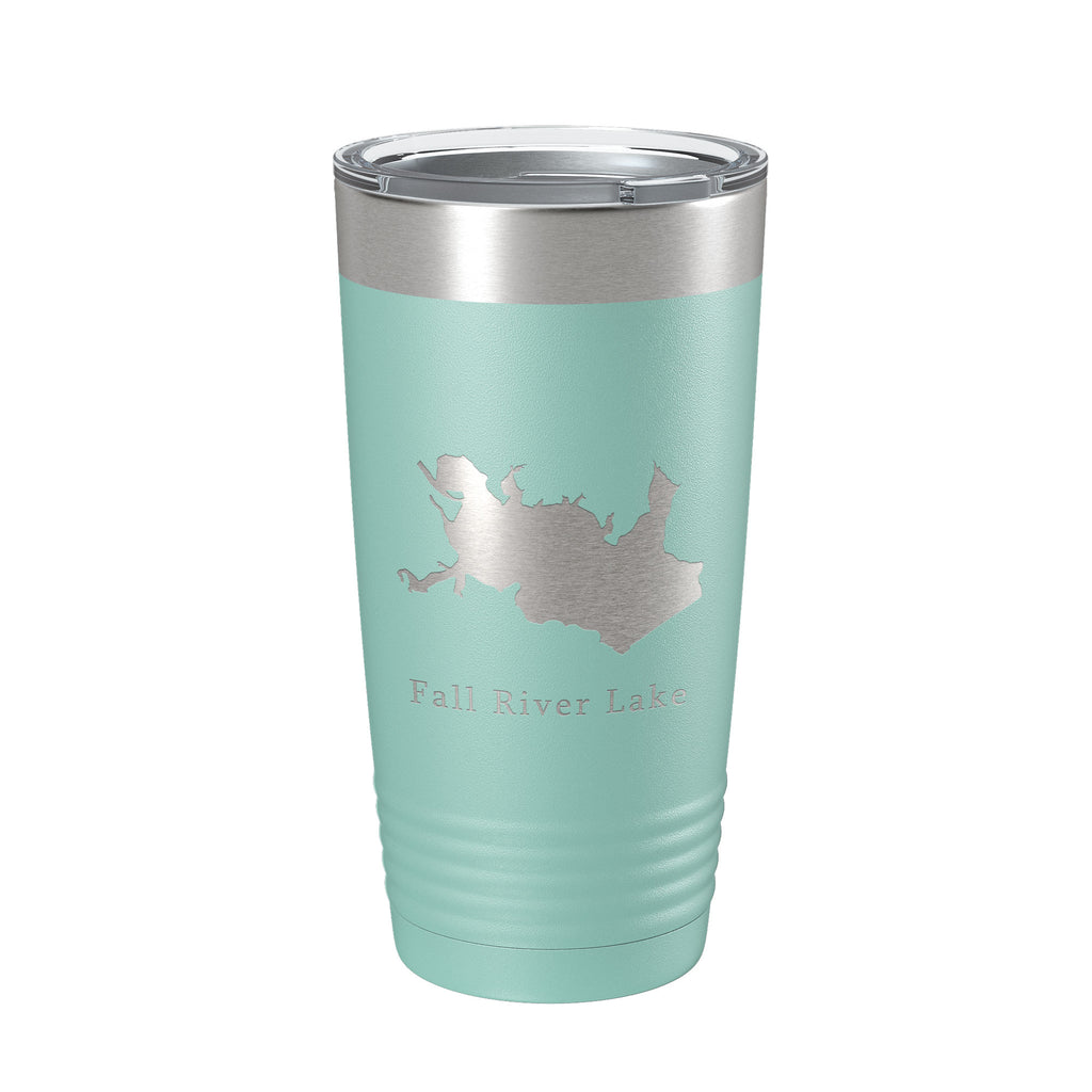 Fall River Lake Map Tumbler Travel Mug Insulated Laser Engraved Coffee Cup Kansas 20 oz