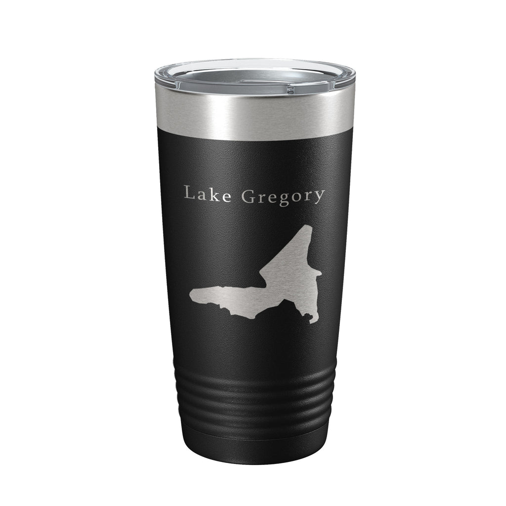 Lake Gregory Map Tumbler Travel Mug Insulated Laser Engraved Coffee Cup California 20 oz