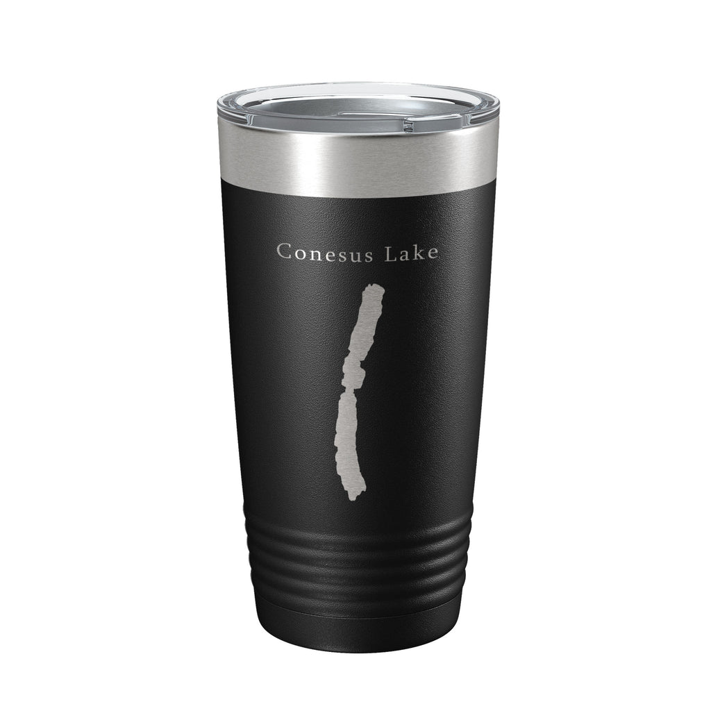 Conesus Lake Map Tumbler Travel Mug Insulated Laser Engraved Coffee Cup New York 20 oz