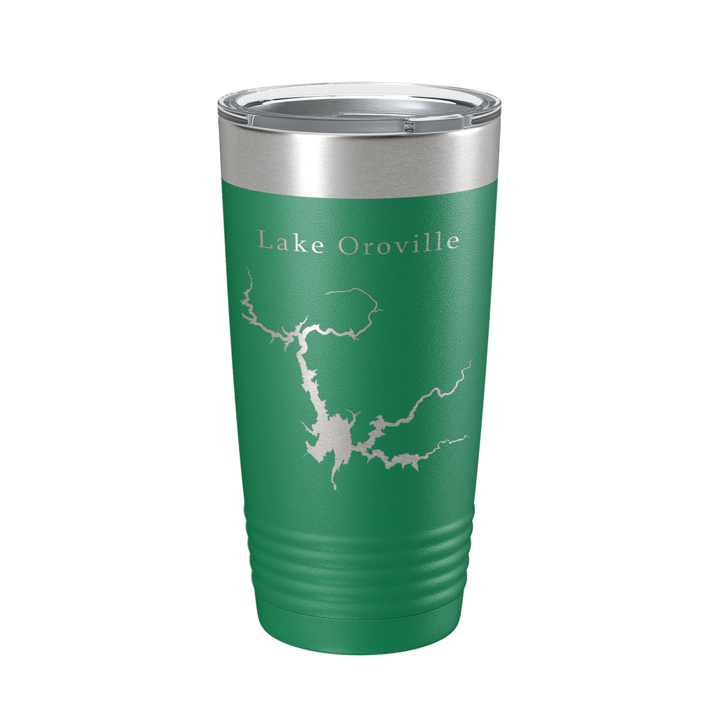 Lake Oroville Map Tumbler Travel Mug Insulated Laser Engraved Coffee Cup California 20 oz