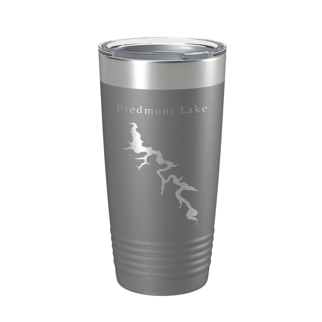 Piedmont Lake Map Tumbler Travel Mug Insulated Laser Engraved Coffee Cup Ohio 20 oz