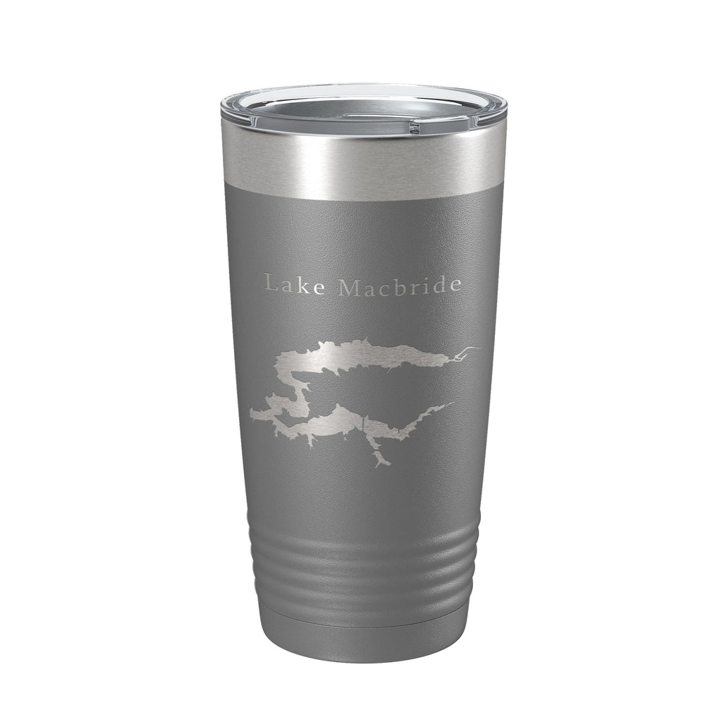 Lake Macbride Map Tumbler Travel Mug Insulated Laser Engraved Coffee Cup Iowa 20 oz