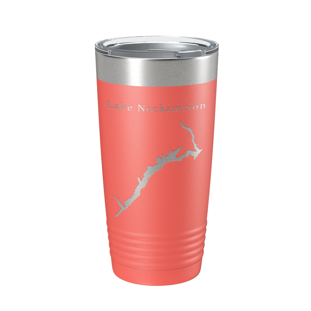 Lake Nockamixon Map Tumbler Travel Mug Insulated Laser Engraved Coffee Cup Pennsylvania 20 oz