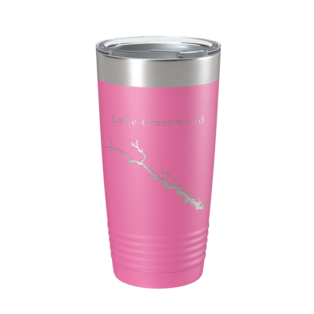 Lake Greenwood Map Tumbler Travel Mug Insulated Laser Engraved Coffee Cup South Carolina 20 oz