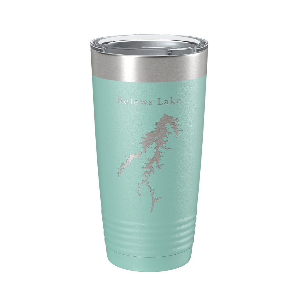 Belews Lake Map Tumbler Travel Mug Insulated Laser Engraved Coffee Cup North Carolina 20 oz