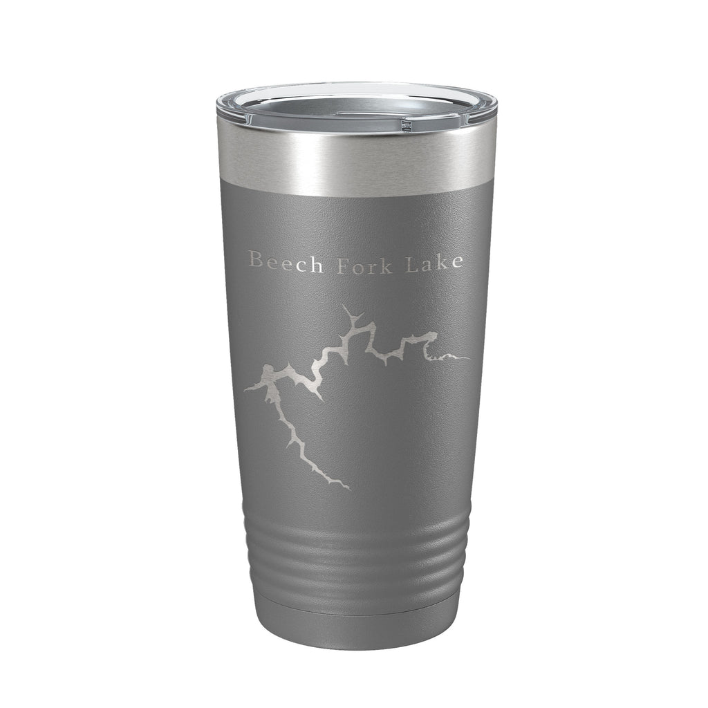 Beech Fork Lake Map Tumbler Travel Mug Insulated Laser Engraved Coffee Cup West Virginia 20 oz