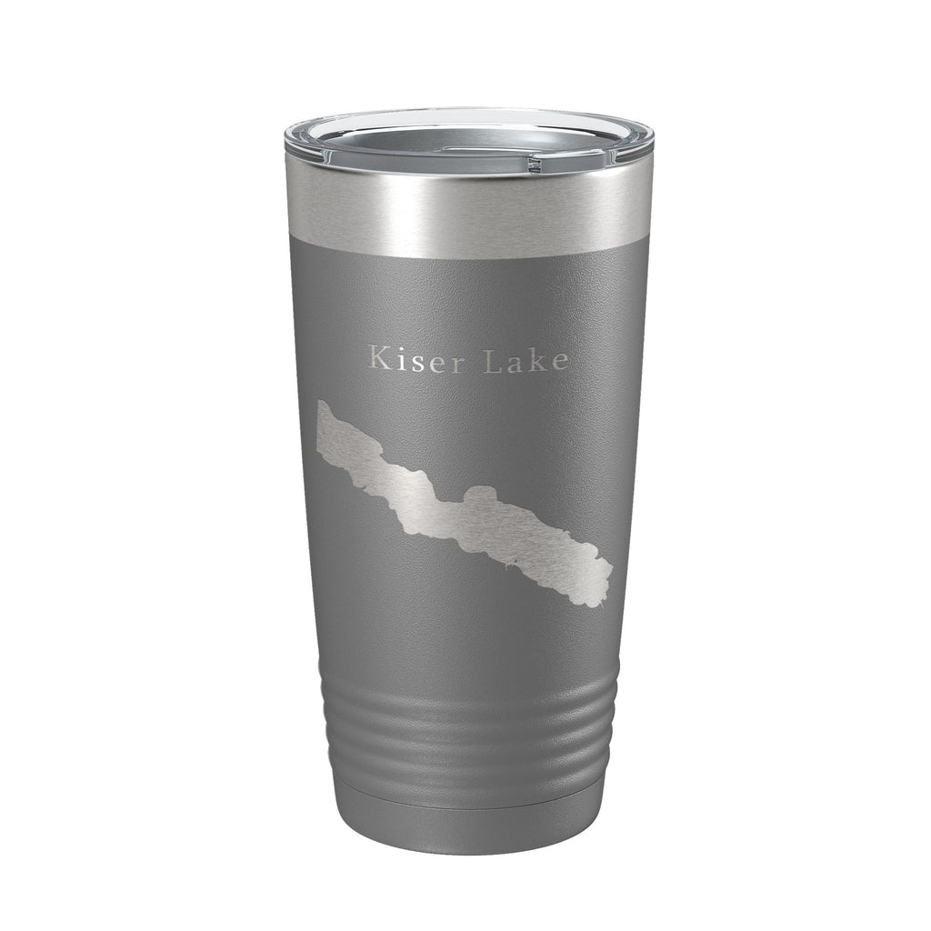 Kiser Lake Map Tumbler Travel Mug Insulated Laser Engraved Coffee Cup Ohio 20 oz