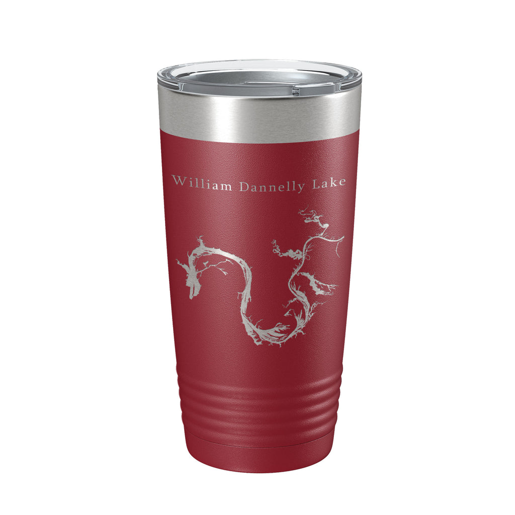 William Bill Dannelly Reservoir Tumbler Lake Map Travel Mug Insulated Laser Engraved Coffee Cup Millers Ferry Alabama 20 oz