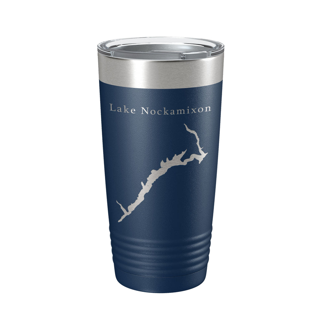 Lake Nockamixon Map Tumbler Travel Mug Insulated Laser Engraved Coffee Cup Pennsylvania 20 oz