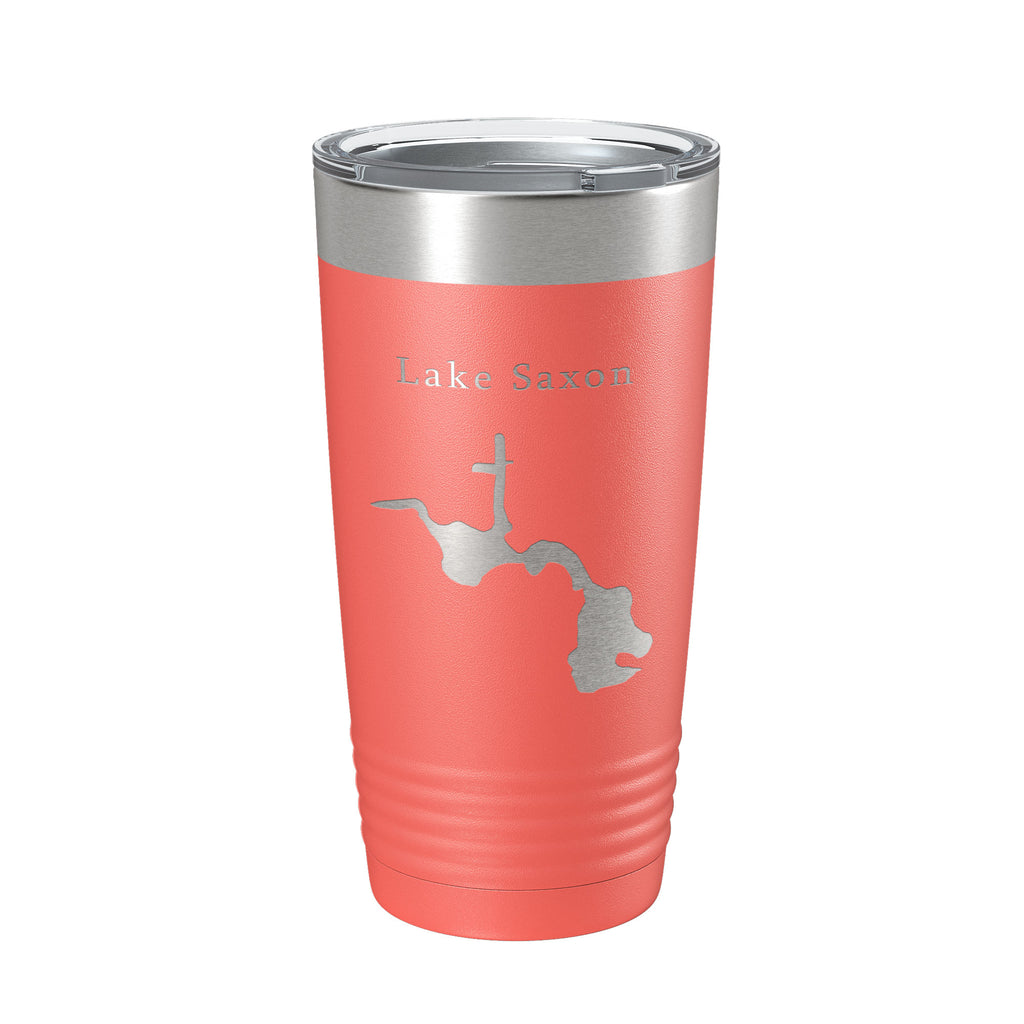 Lake Saxon Map Tumbler Travel Mug Insulated Laser Engraved Coffee Cup Florida 20 oz