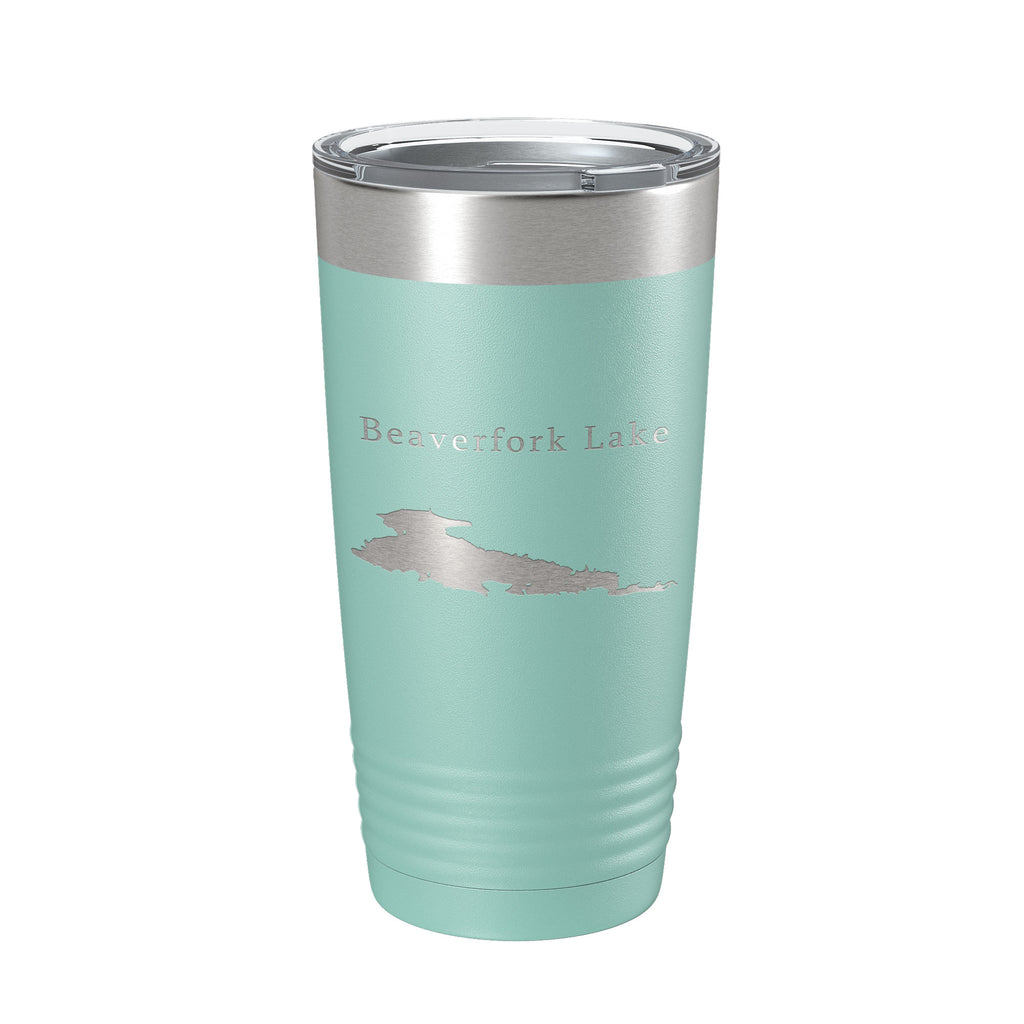 Beaverfork Lake Map Tumbler Travel Mug Insulated Laser Engraved Coffee Cup Arkansas 20 oz